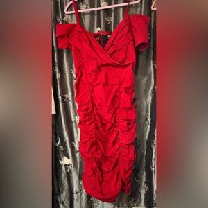 Torrid x Marilyn Monroe Ruched Wiggle Red dress 20w